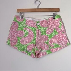 Lilly Pulitzer The Walsh Short Limeade Cheat Ya Green Pink Summer Print Shorts 2